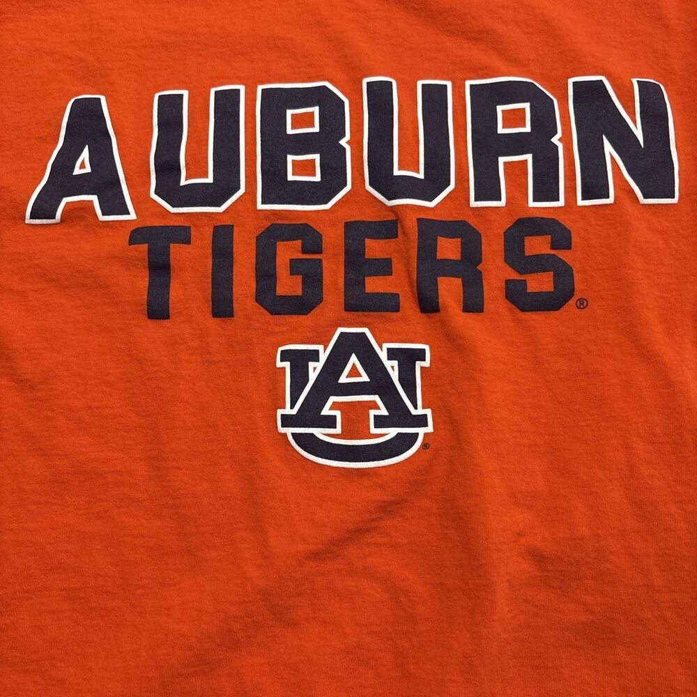Auburn Tigers T Shirt Orange NCAA College Graphic Logo Short Sleeve Tee - Picture 2 of 3